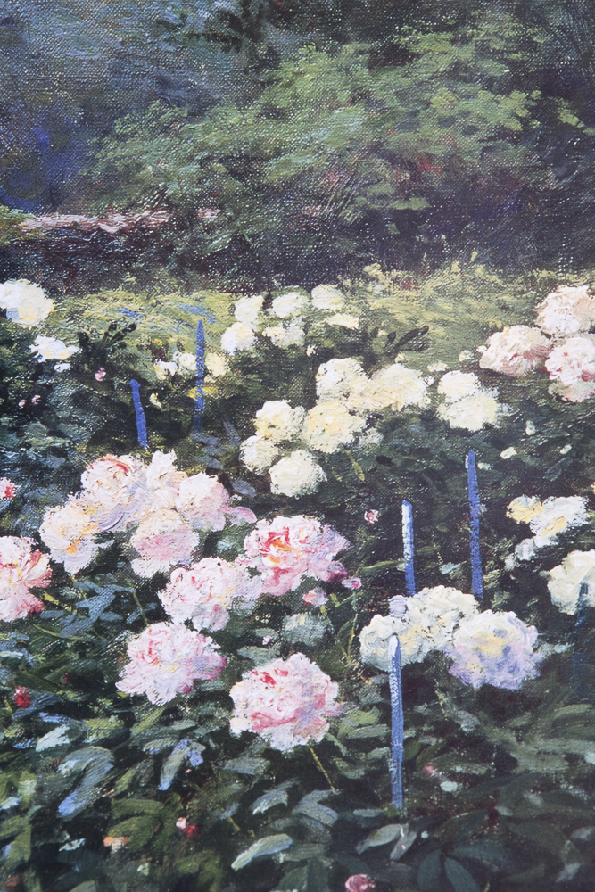 After Abbott Fuller Graves Print "Woman In a Garden of Peonies"