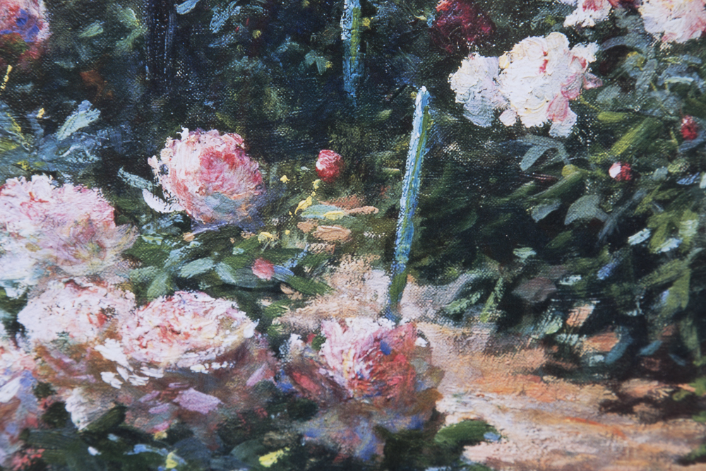 After Abbott Fuller Graves Print "Woman In a Garden of Peonies"