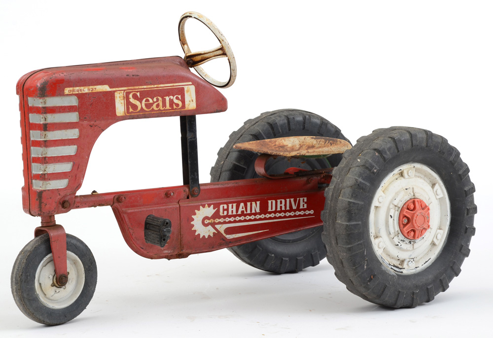 Vintage Red Sears Pedal Tractor