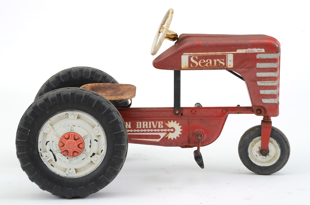 Vintage Red Sears Pedal Tractor