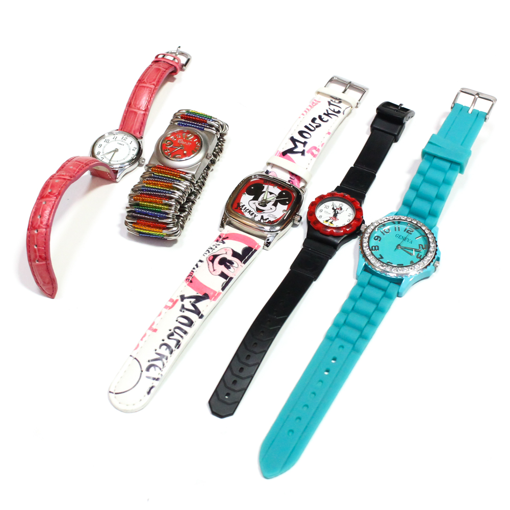 Selection of Girls Watches including 2 Mickey Mouse Disney Time Works