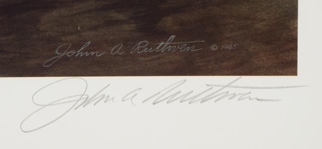 John Ruthven 1985 Signed Open Edition Offset Lithograph "Serenity"