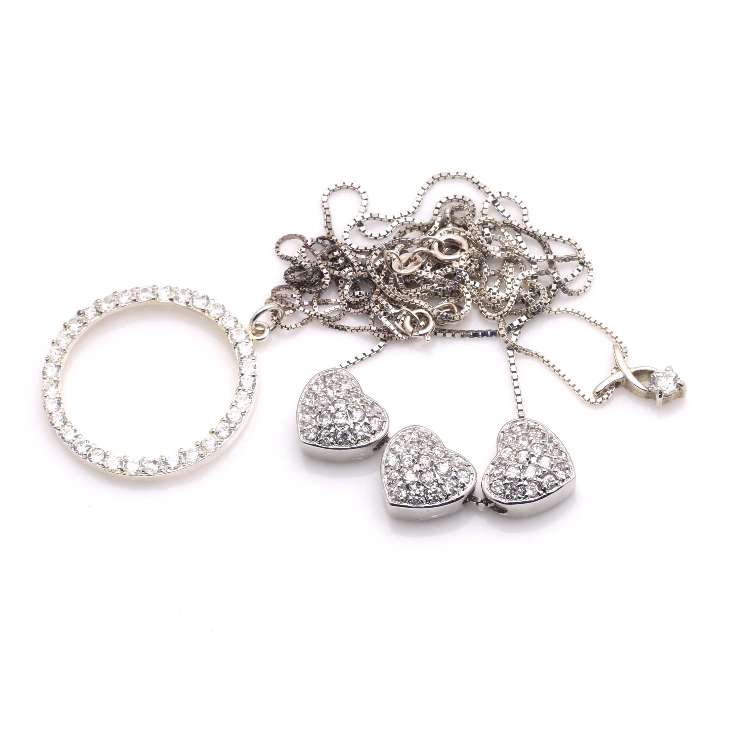 Assortment of Sterling Silver Cubic Zirconia Jewelry