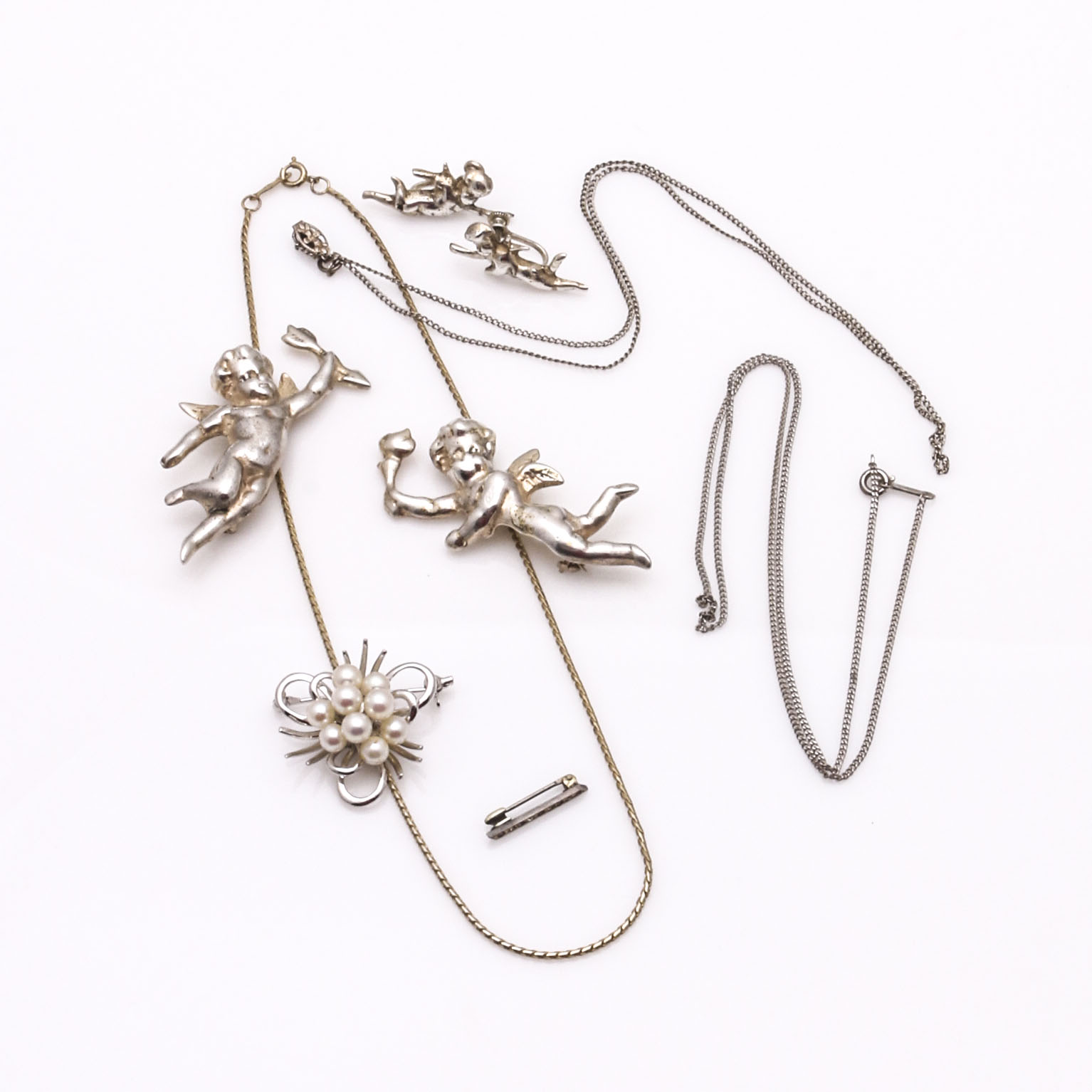 Sterling Silver Earrings, Brooches, and Necklaces