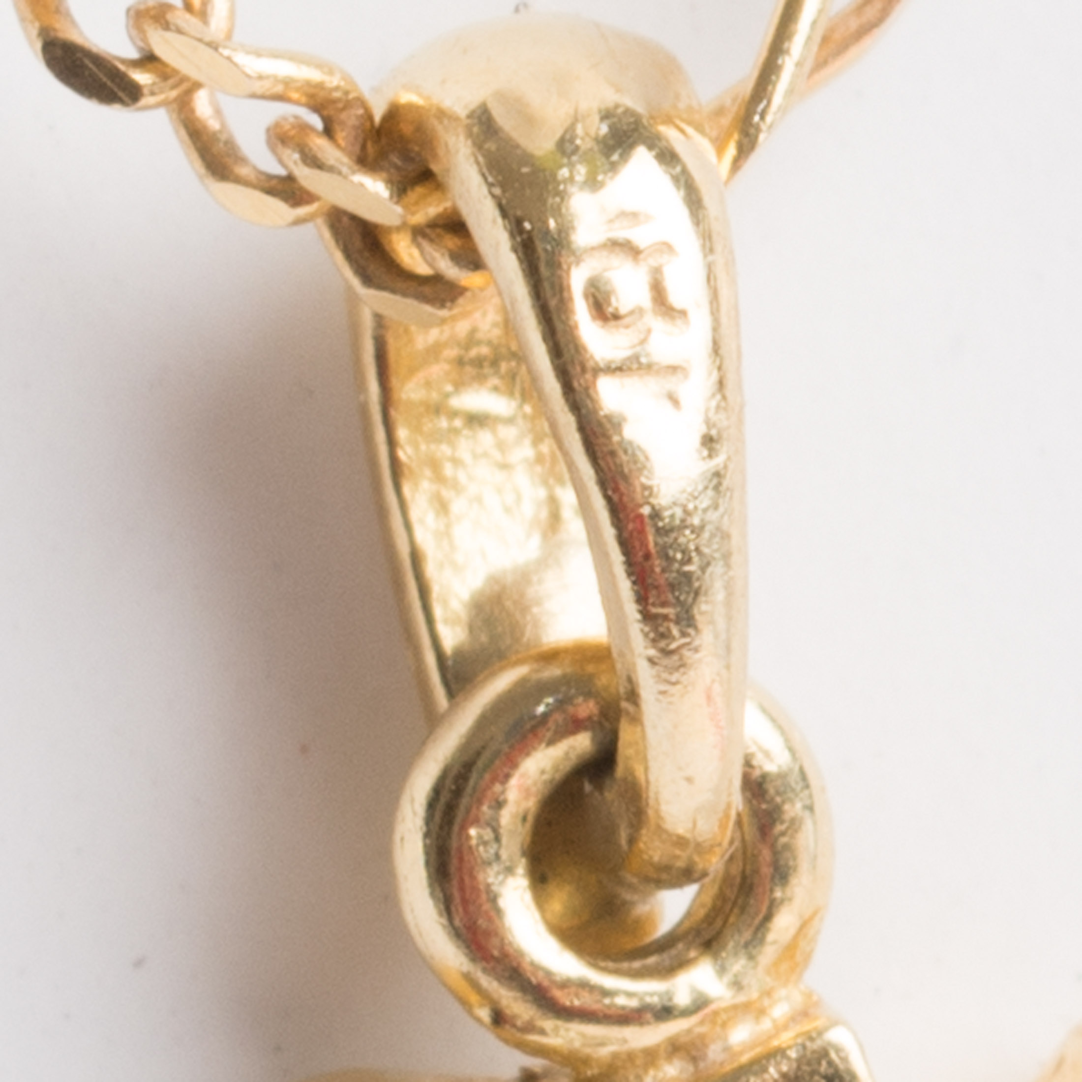 14K Gold and Diamond Chai Necklace