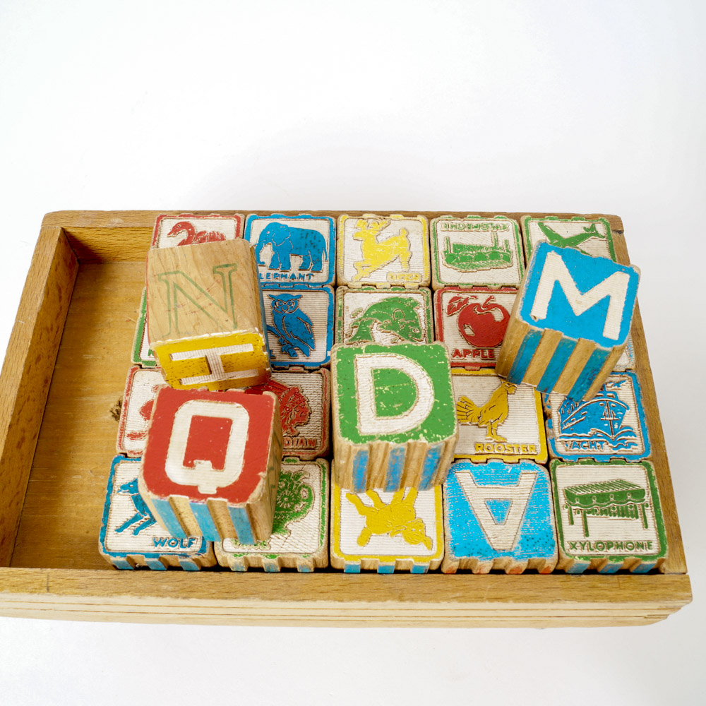 Collection of Vintage Wooden Toys