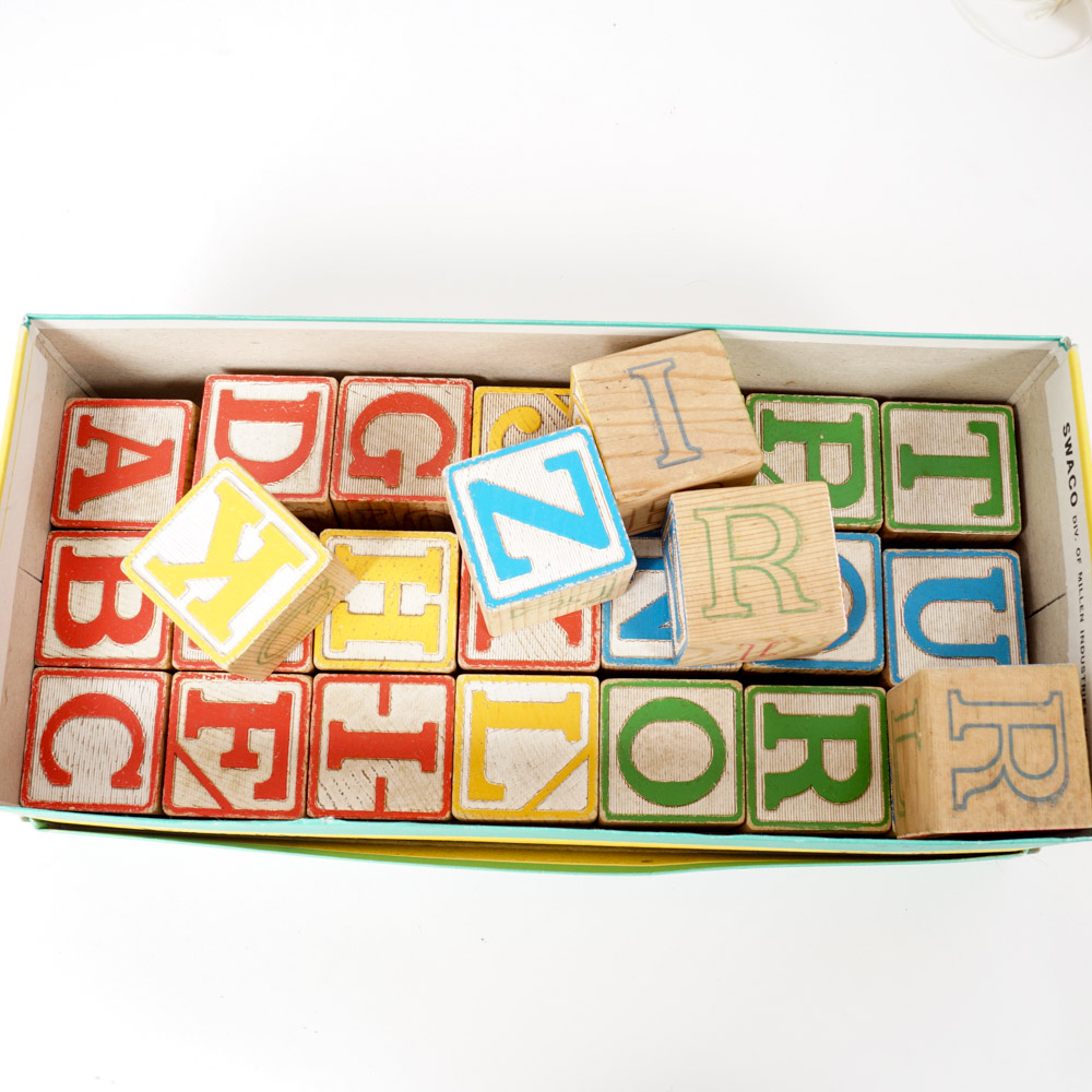 Collection of Vintage Wooden Toys