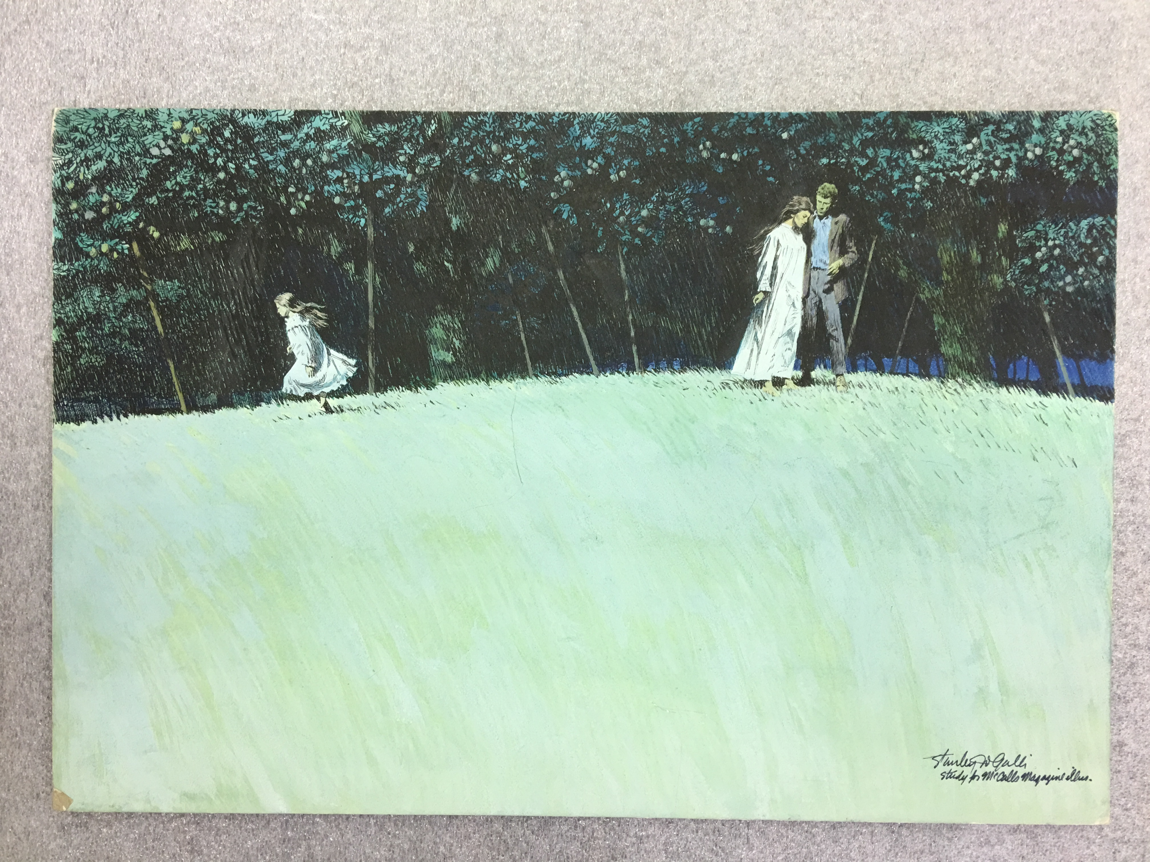 Stan Galli 1963 Gouache Painting on Board for "McCall's Magazine"