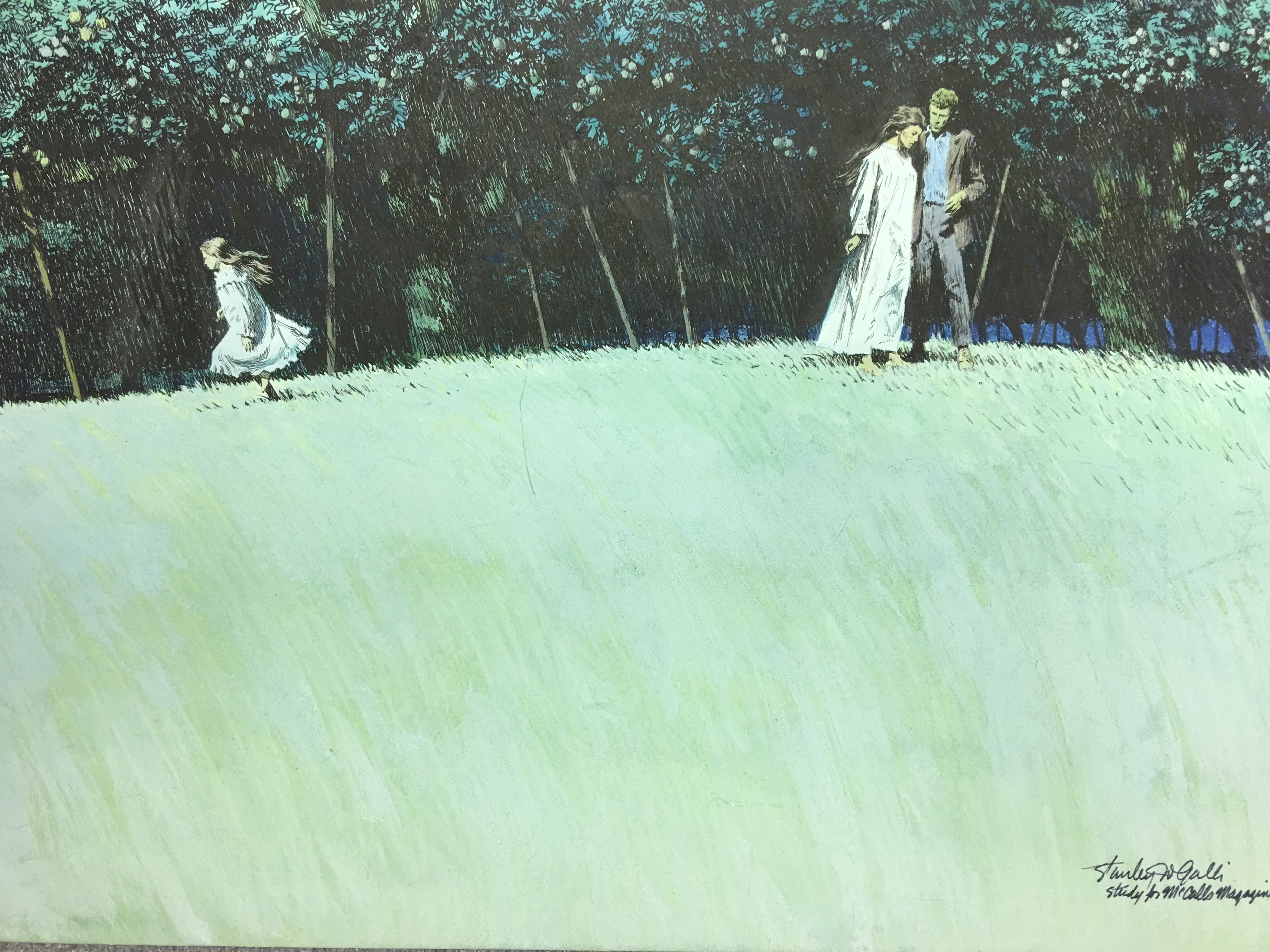 Stan Galli 1963 Gouache Painting on Board for "McCall's Magazine"