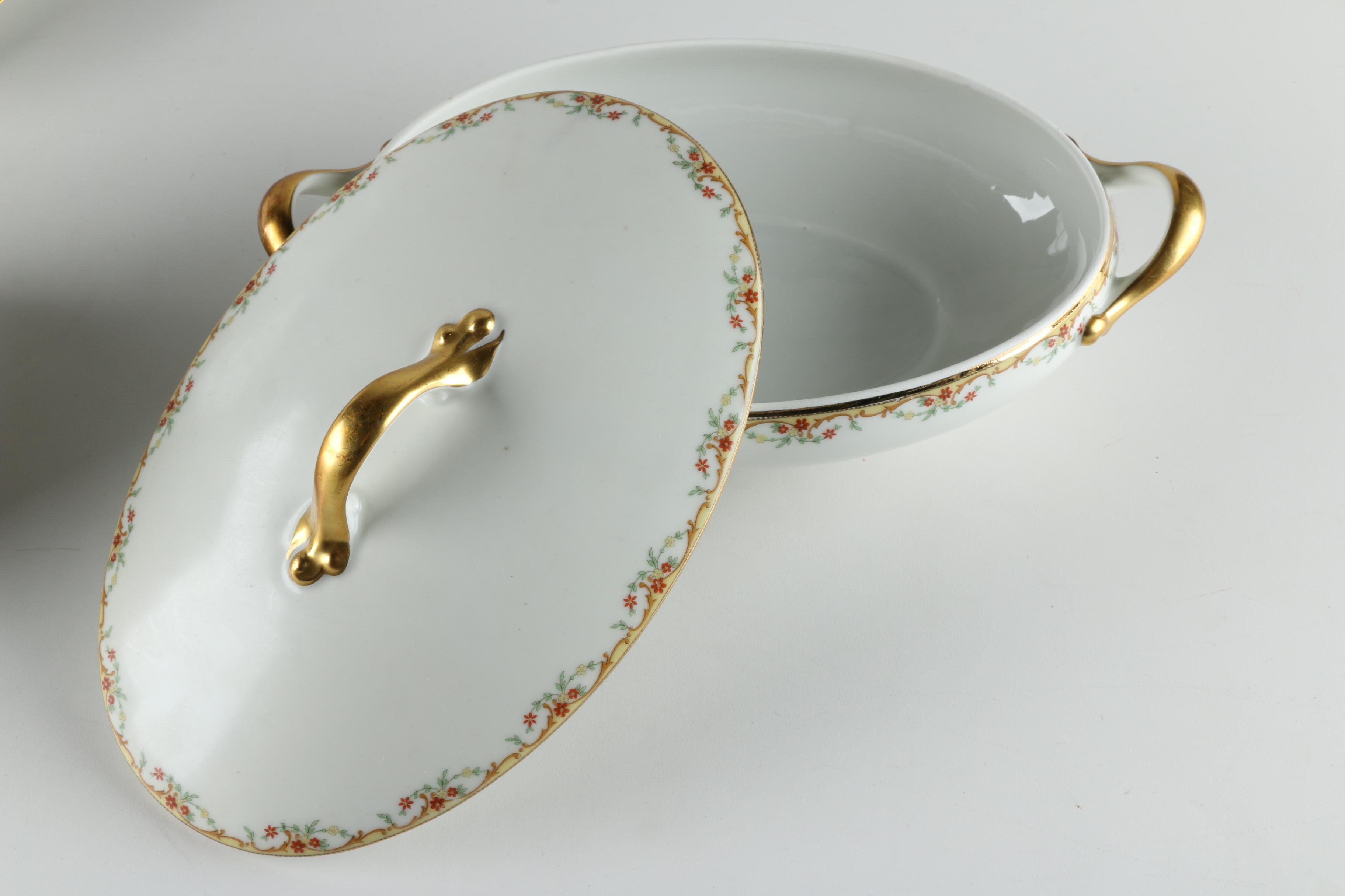 Vignaud Limoges "The Meuse" Porcelain Dinnerware