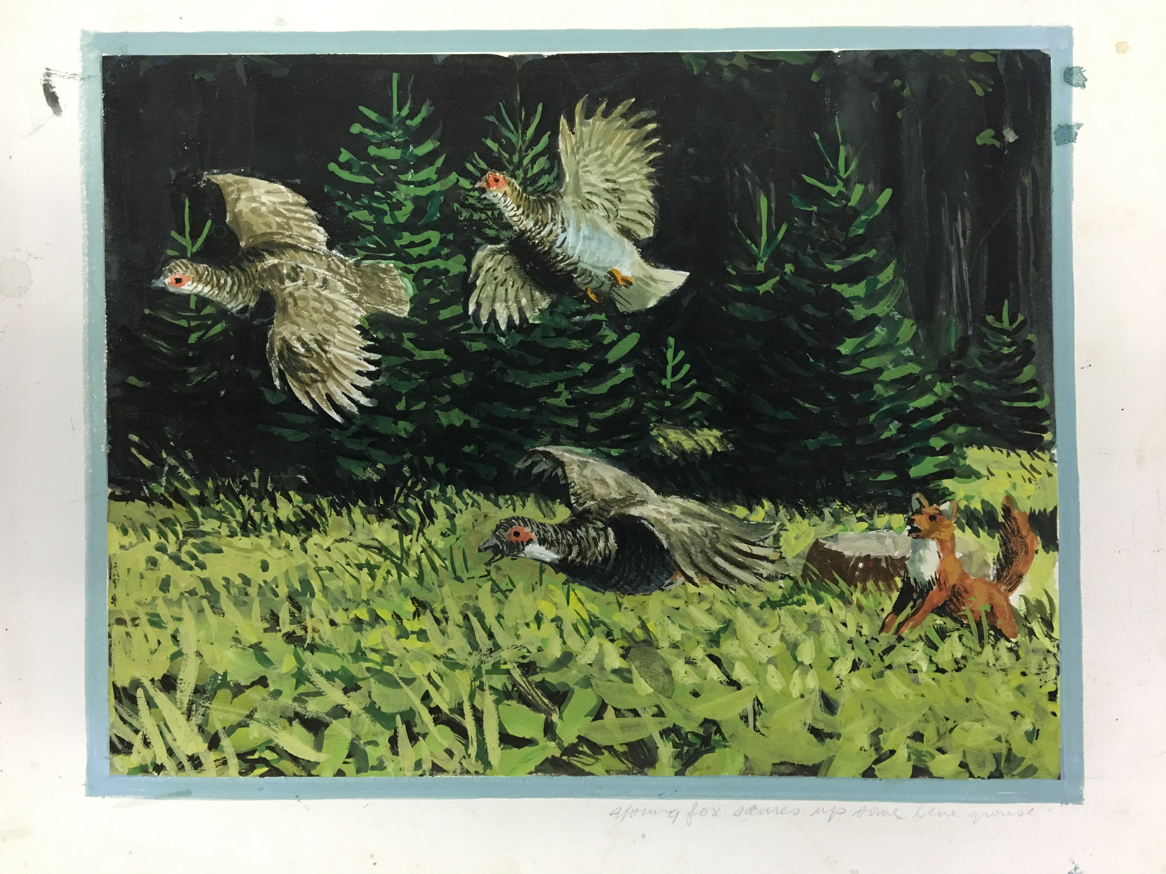 Stan Galli Oil Painting on Board for Weyerhaeuser Advertising
