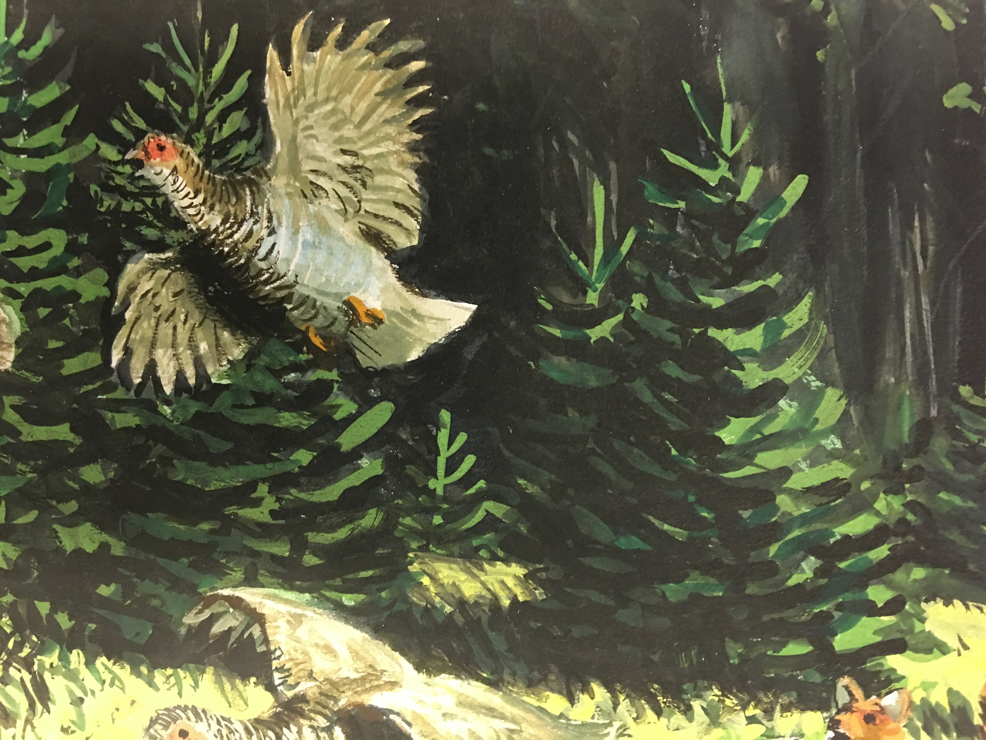 Stan Galli Oil Painting on Board for Weyerhaeuser Advertising