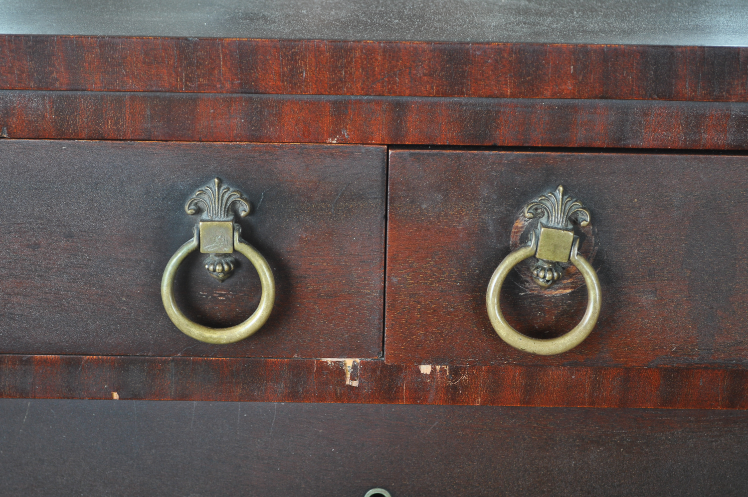 Antique Beautifully Carved Empire Revival Dresser With Mirror