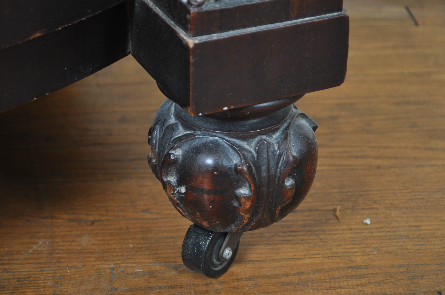 Antique Beautifully Carved Empire Revival Dresser With Mirror