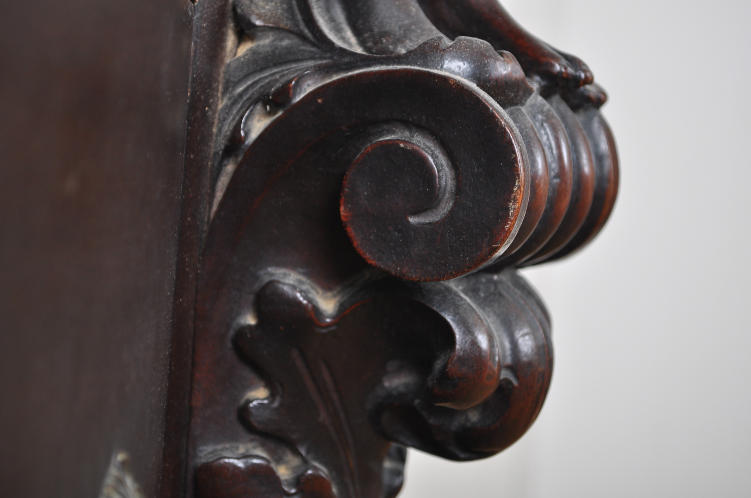 Antique Beautifully Carved Empire Revival Dresser With Mirror