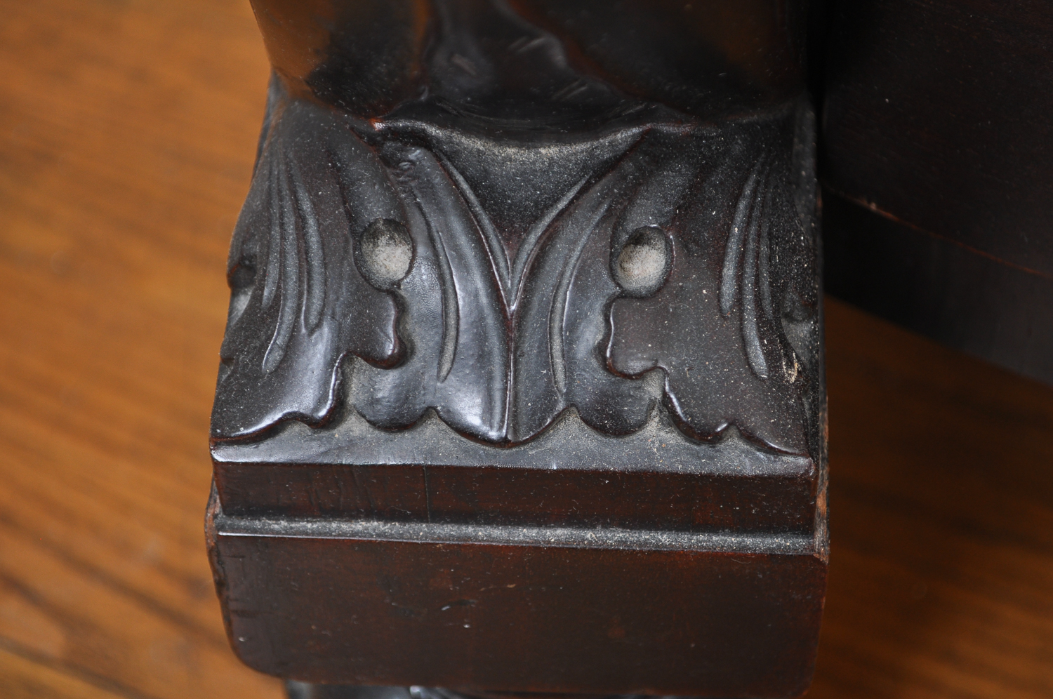 Antique Beautifully Carved Empire Revival Dresser With Mirror