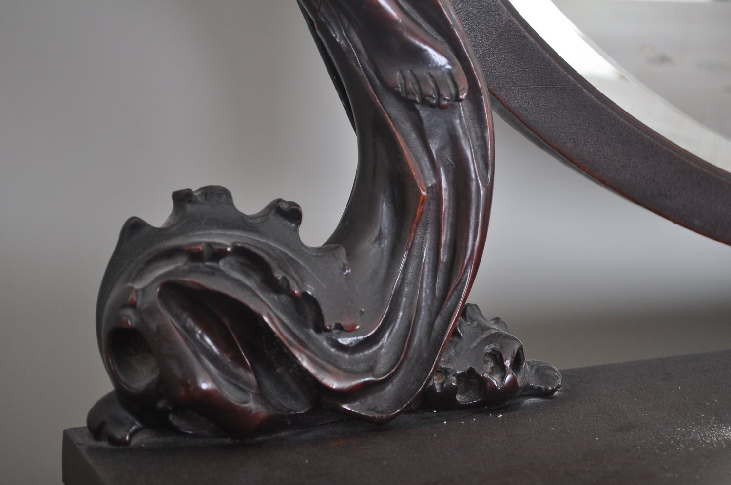 Antique Beautifully Carved Empire Revival Dresser With Mirror