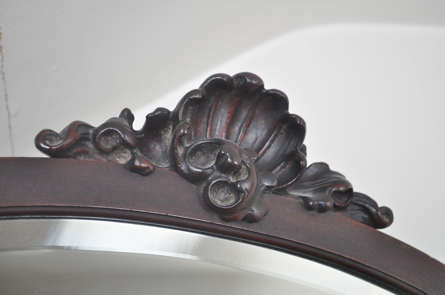 Antique Beautifully Carved Empire Revival Dresser With Mirror