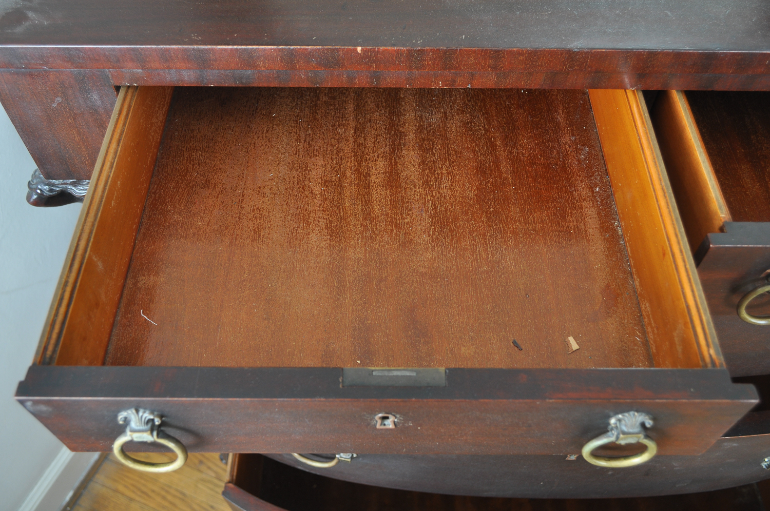 Antique Beautifully Carved Empire Revival Dresser With Mirror