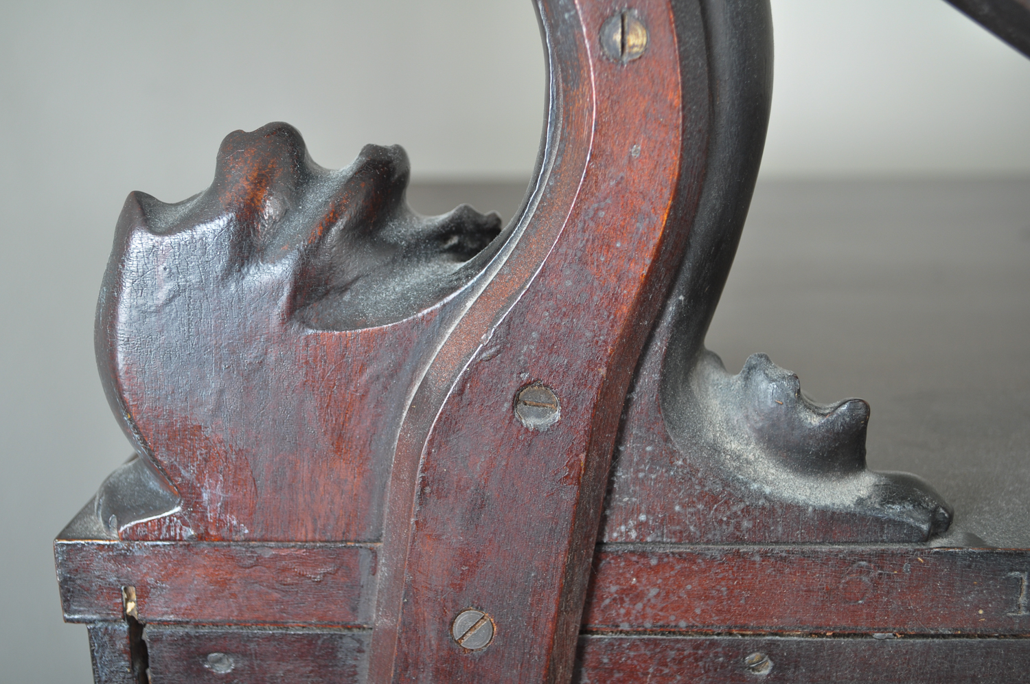 Antique Beautifully Carved Empire Revival Dresser With Mirror