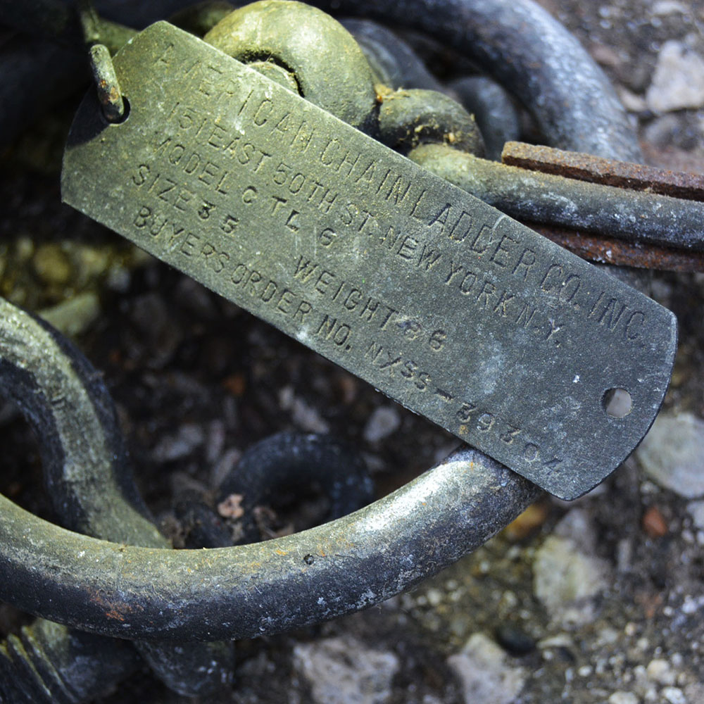American Chain Ladder Co. Vintage Metal Industrial Ladder