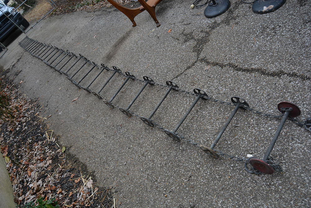 American Chain Ladder Co. Vintage Metal Industrial Ladder
