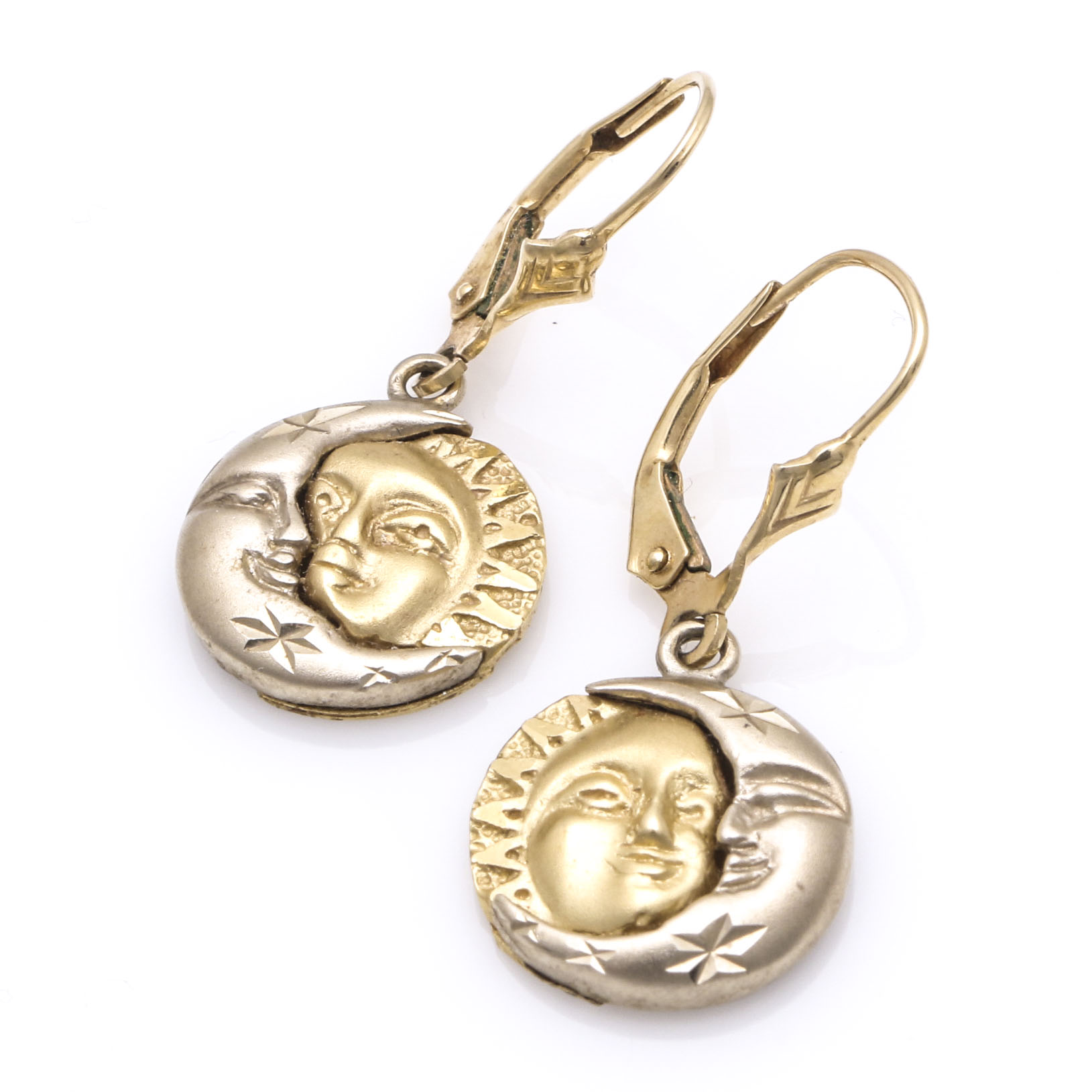 14K Gold Sun and Moon Demi Parure