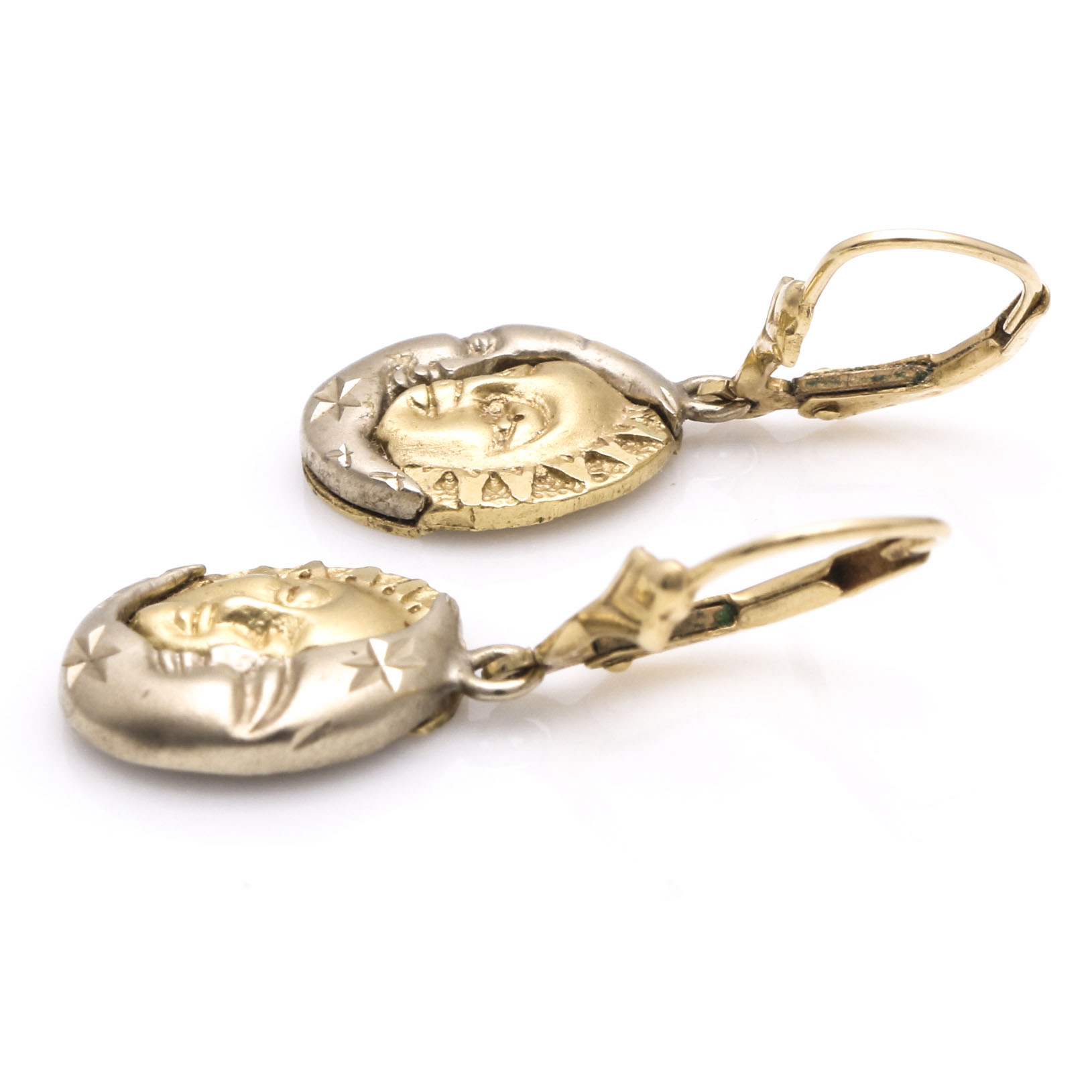 14K Gold Sun and Moon Demi Parure