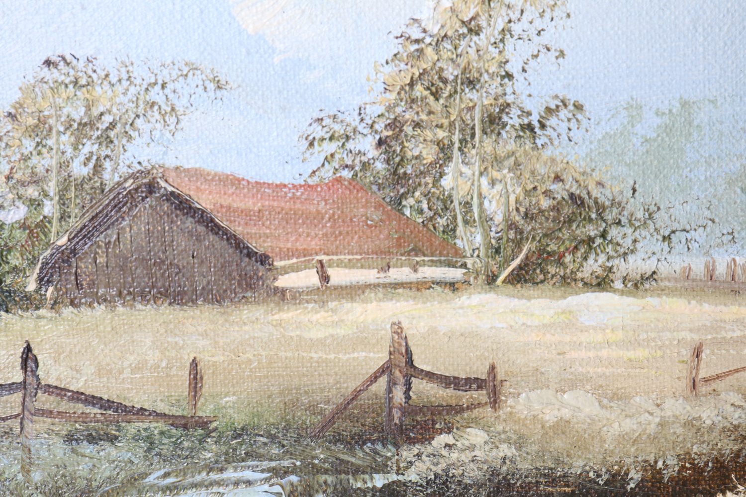 C. Stenton Original Landscape Oil Painting on Canvas