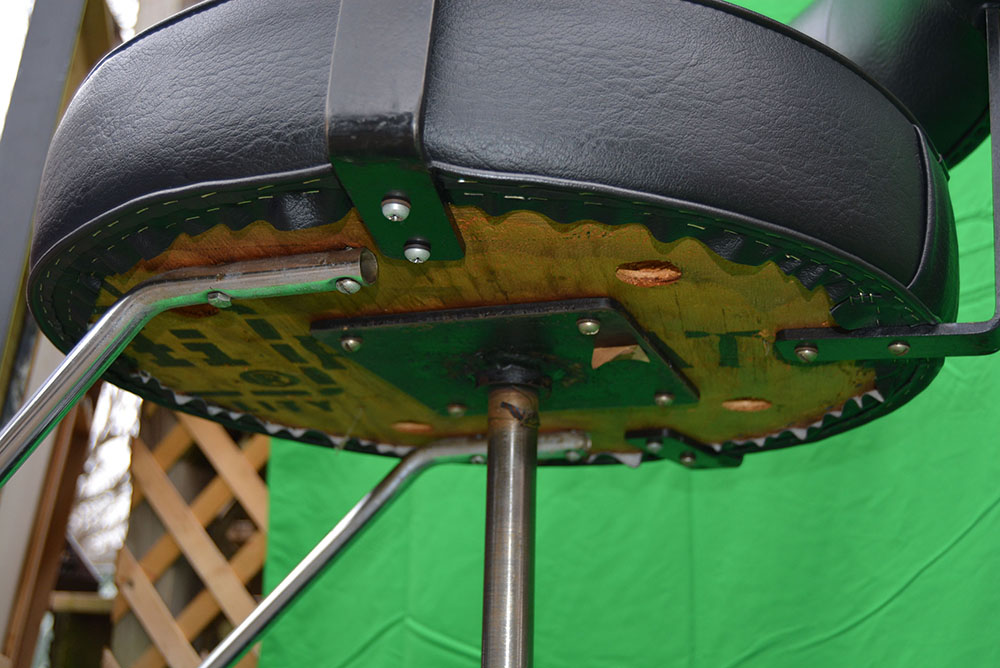 Pair of Modecraft Black Leather Swiveling Salon Chairs