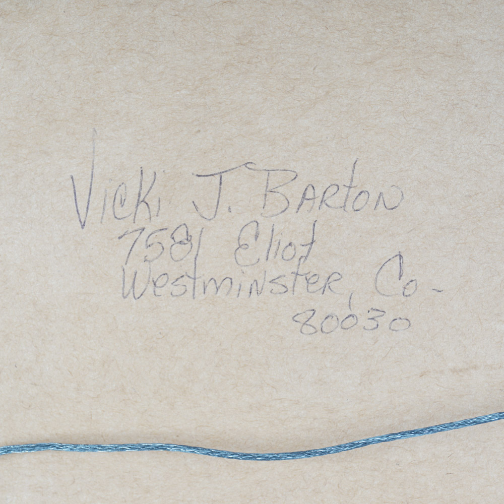 Vicki J. Barton Original Watercolor Painting, "Snow Bound"