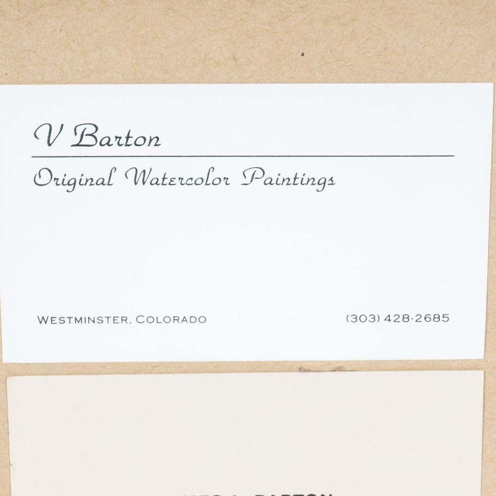 Vicki J. Barton Original Watercolor Painting, "Snow Bound"