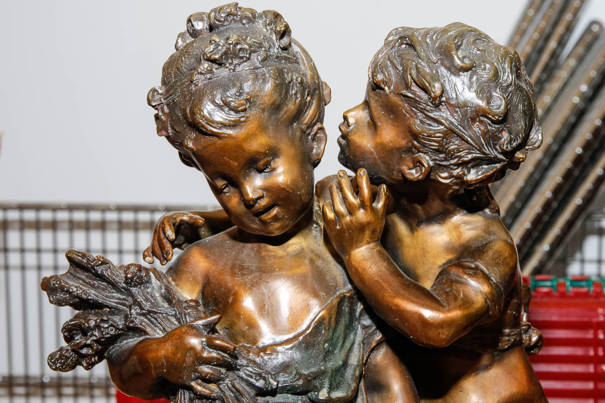 After Auguste Moreau Bronze Sculpture "Secret"