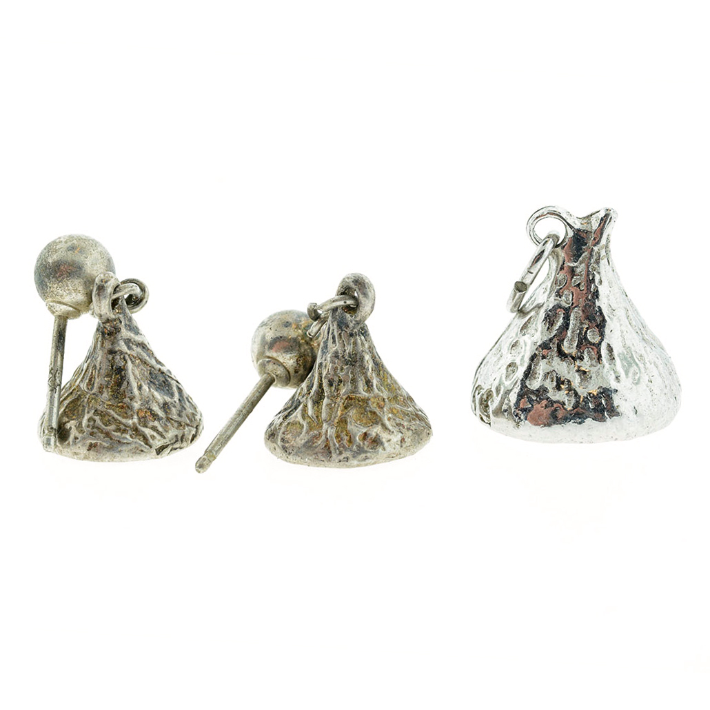 Sterling Silver Hershey Kiss Jewelry Set