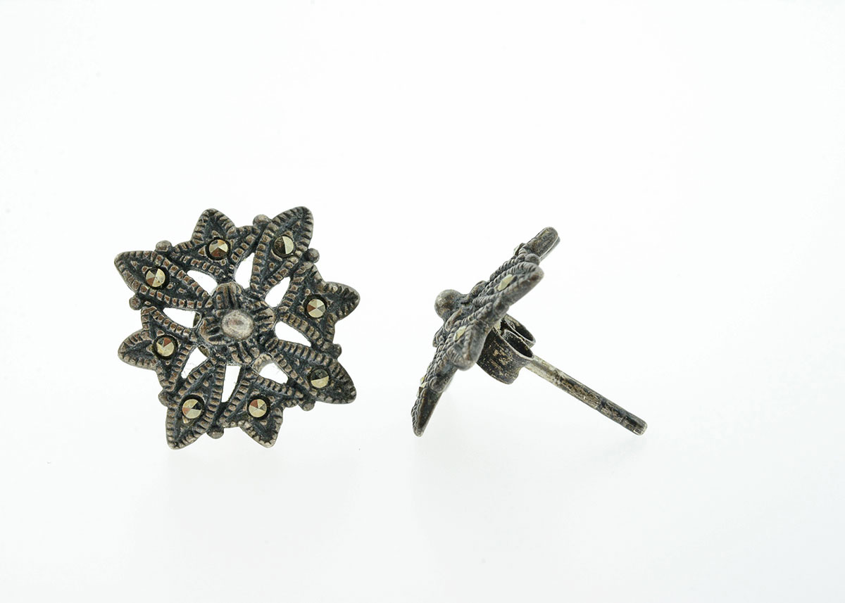 Sterling Silver and Marcasite Demi Parure