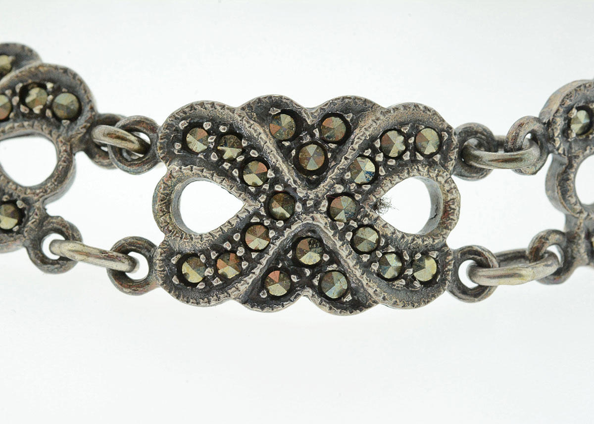 Sterling Silver and Marcasite Demi Parure