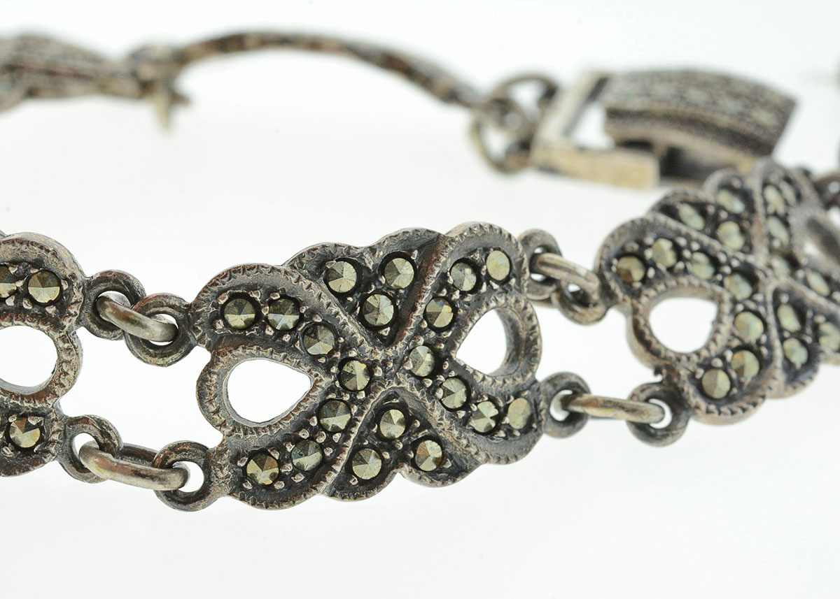 Sterling Silver and Marcasite Demi Parure