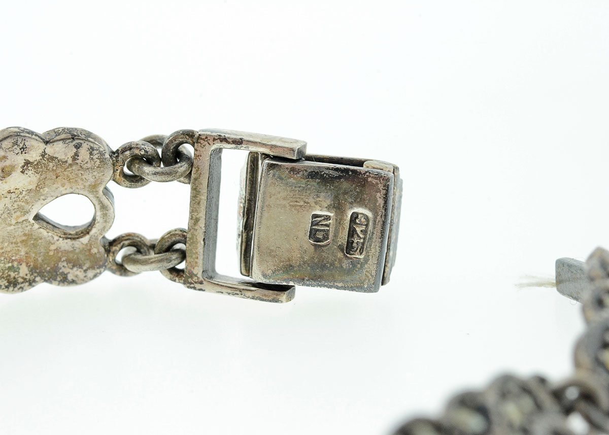 Sterling Silver and Marcasite Demi Parure