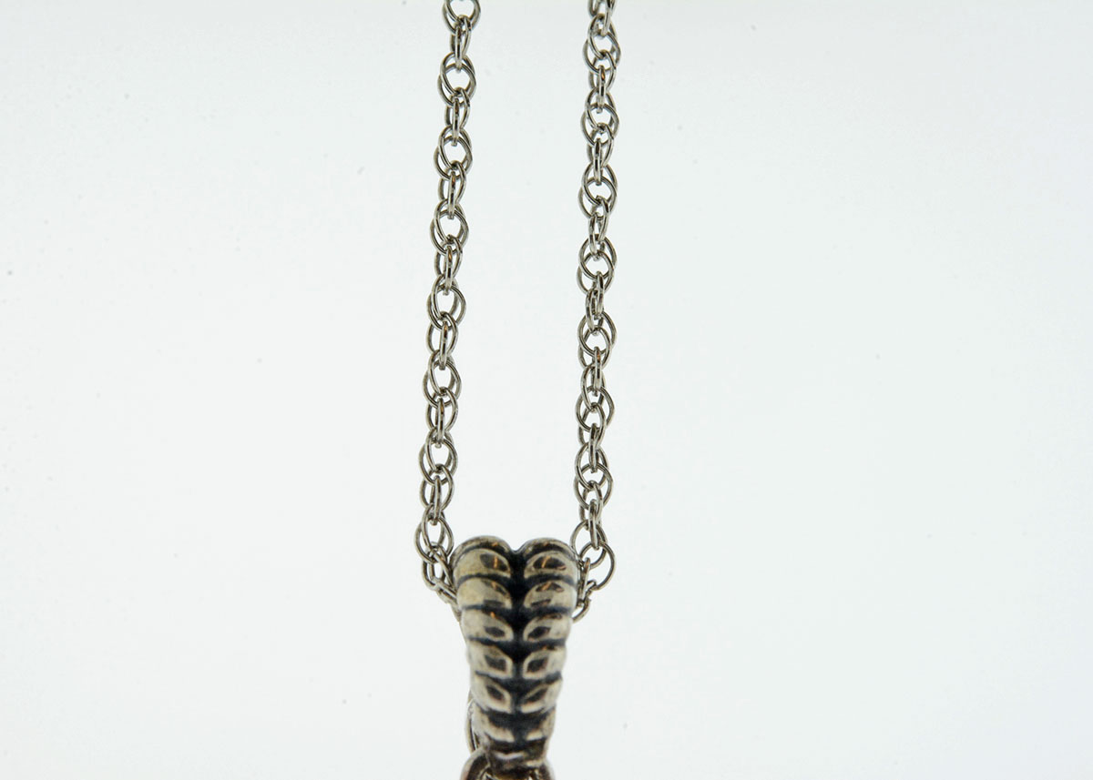 Sterling Silver and Diamond Cluster Pendant Necklace