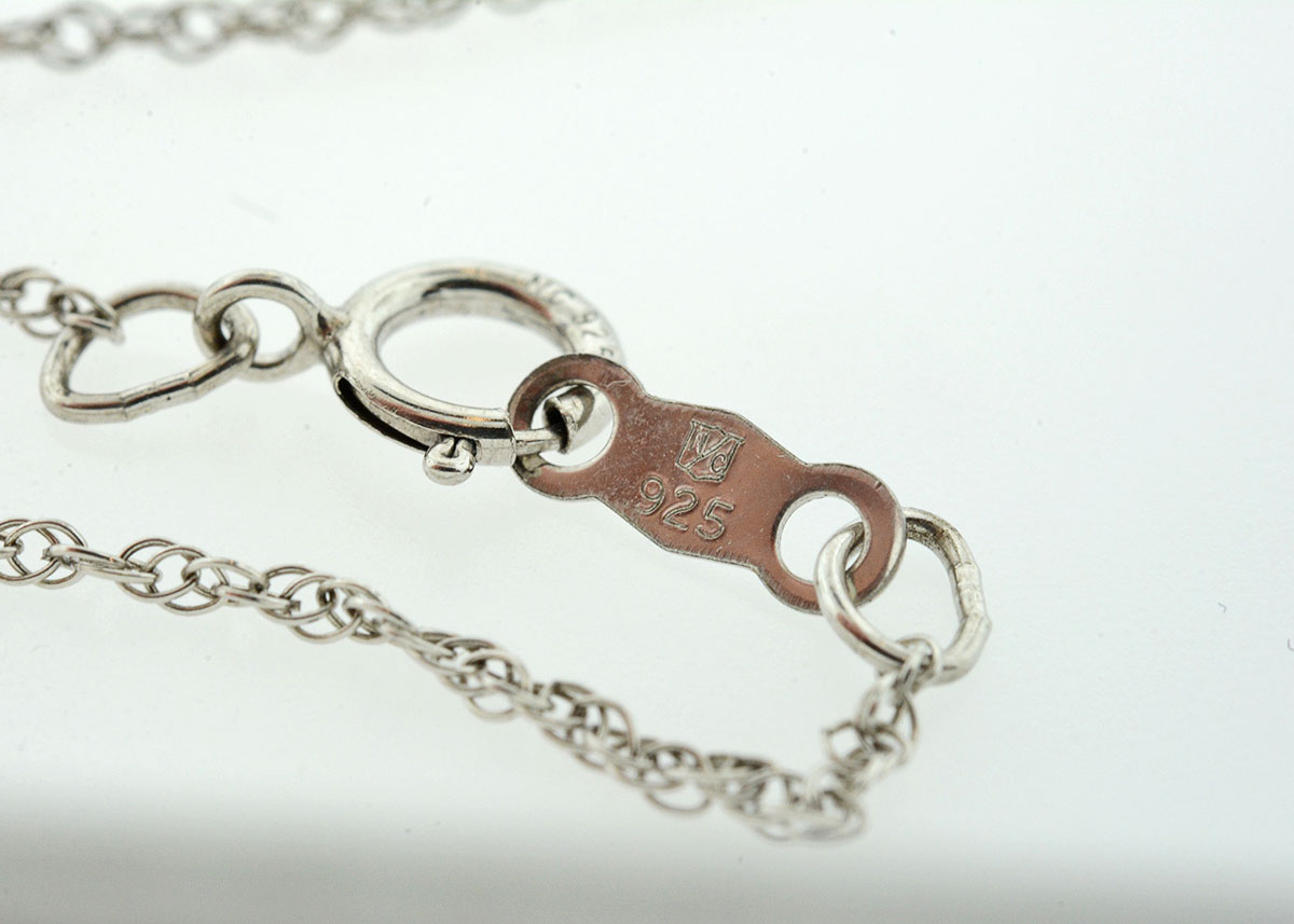 Sterling Silver and Diamond Cluster Pendant Necklace