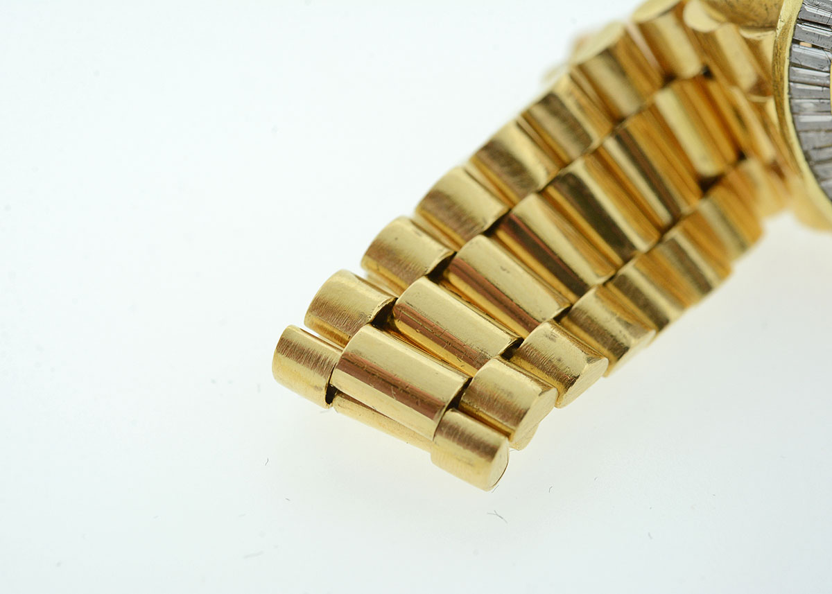 Women's Rolex with Diamond Bezel and Mother-of-Pearl and Diamond Dial