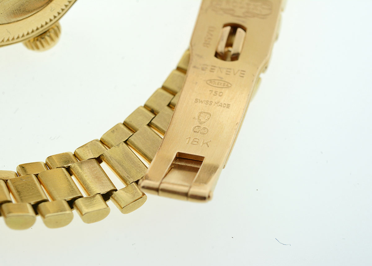 Women's Rolex with Diamond Bezel and Mother-of-Pearl and Diamond Dial