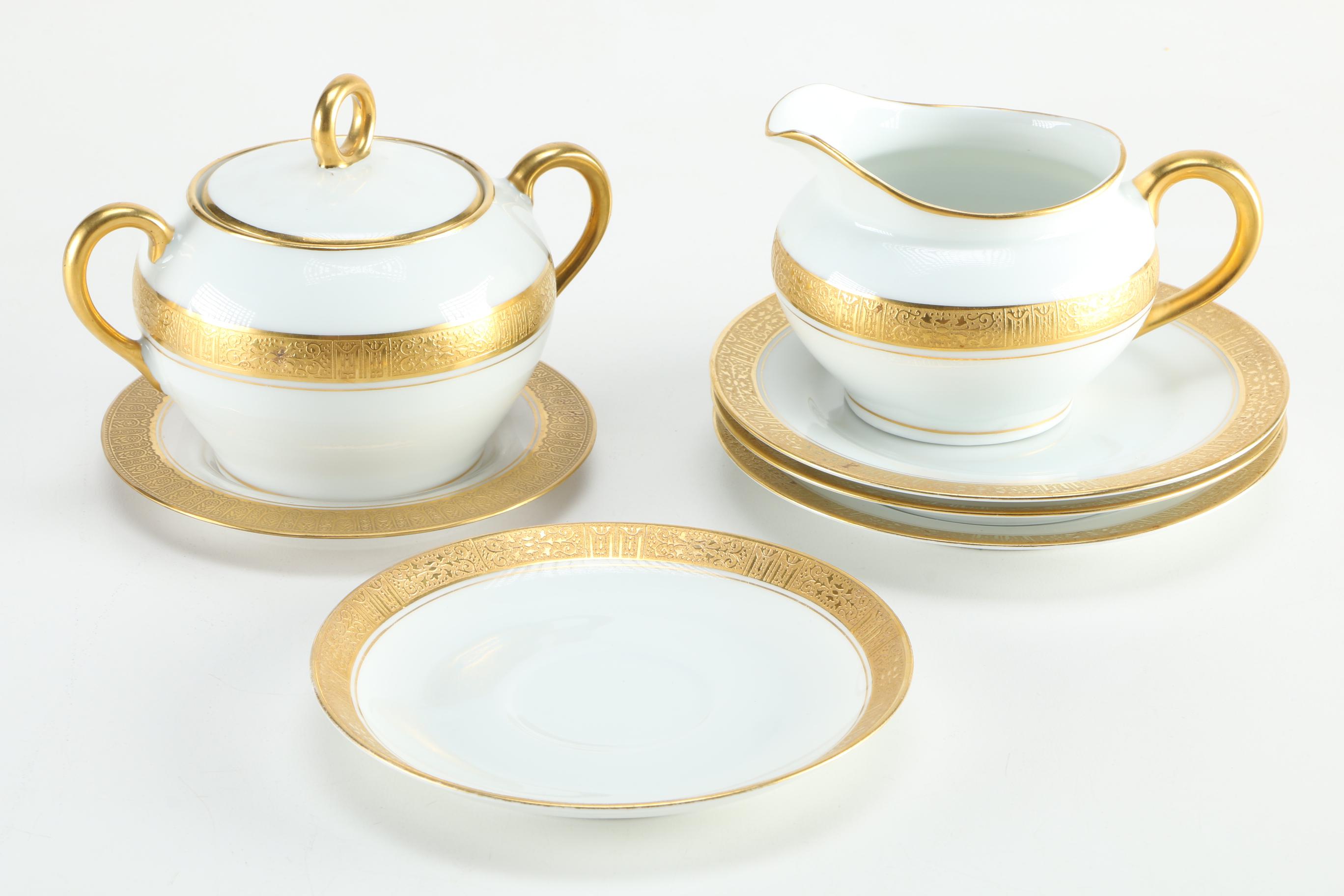 Circa 1905 Théodore Haviland and Thomas Porcelain Set