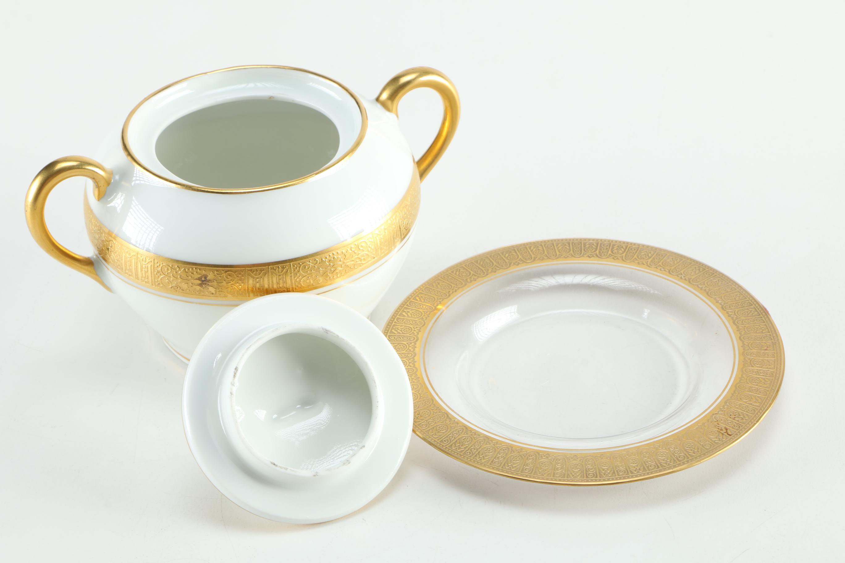 Circa 1905 Théodore Haviland and Thomas Porcelain Set