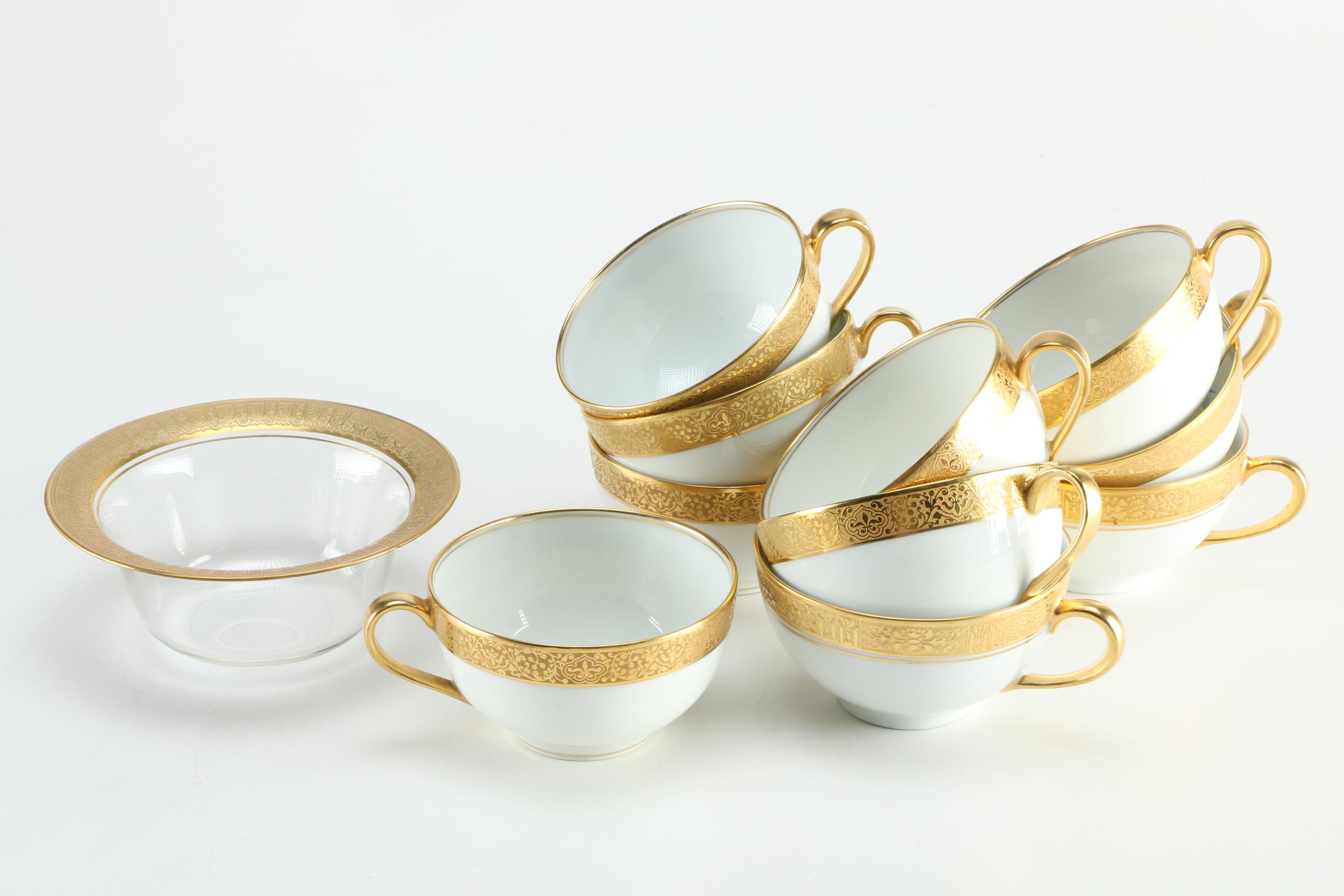 Circa 1905 Théodore Haviland and Thomas Porcelain Set