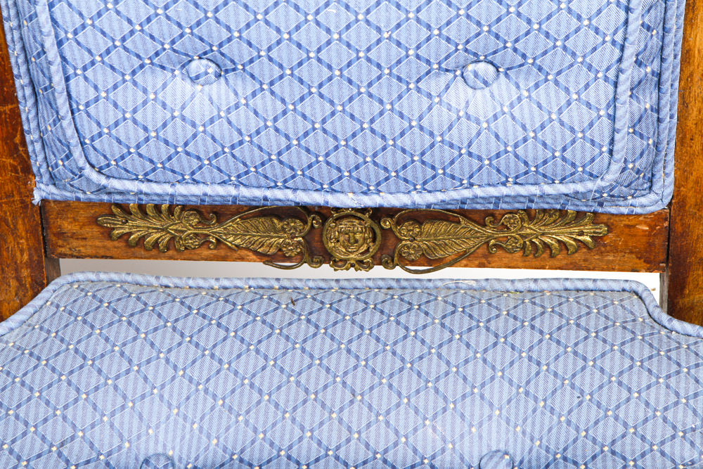 Pair of Regency Style Upholstered Dining Room Chairs