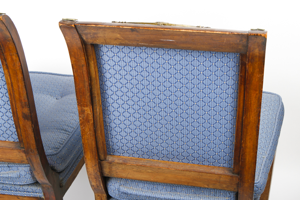 Pair of Regency Style Upholstered Dining Room Chairs