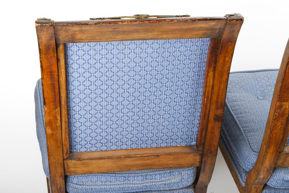 Pair of Regency Style Upholstered Dining Room Chairs