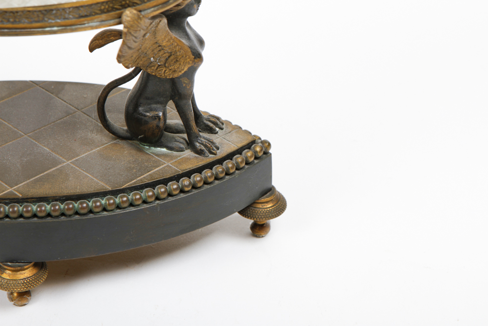 Antique Neoclassical Style Cut Glass Pedestal Candy Dish