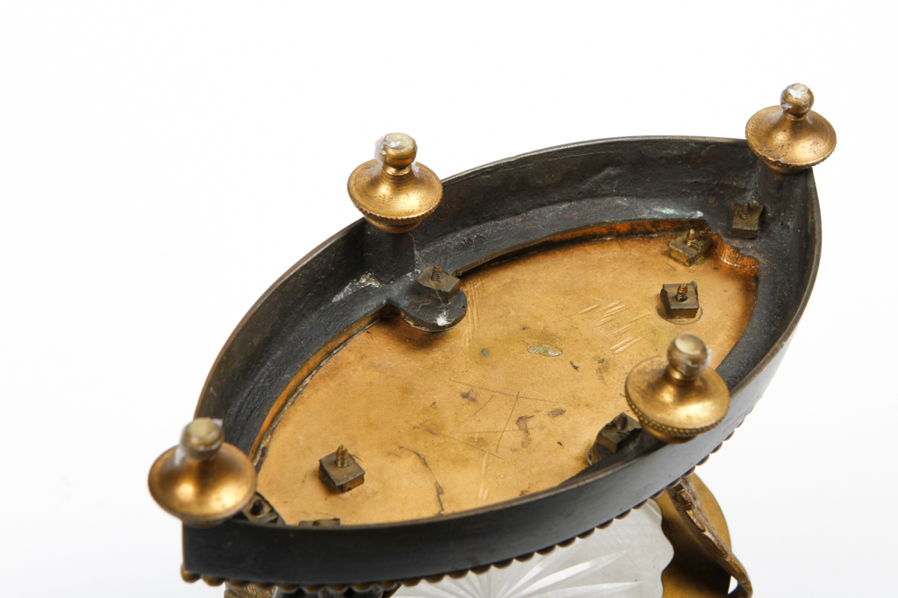 Antique Neoclassical Style Cut Glass Pedestal Candy Dish